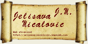 Jelisava Mićalović vizit kartica